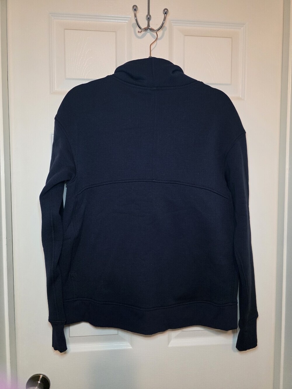 Lululemon Kick The Cold Funnel Neck Fleece Sweatshirt Inkwell Navy Blue Size 8 - Picture 9 of 15